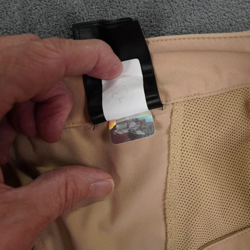 The North Face Convertible Pants Men 30x32 Tan Khaki Hiking Zip Off Logo Pants